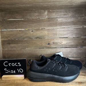 New Womens‎ Crocs On The Clock Black Comfort Work Sneakers Shoes Size 10 M